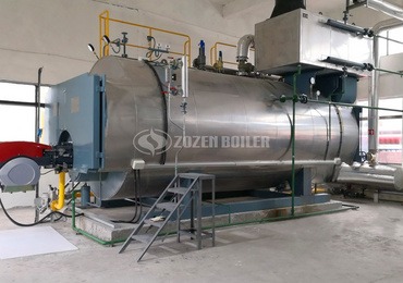 Oil fired hot water boiler