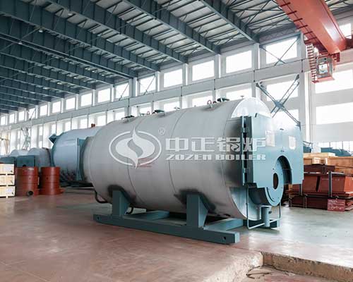 Oil fired hot water boiler