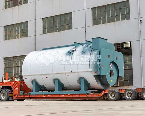 Industrial natural gas fired steam boiler