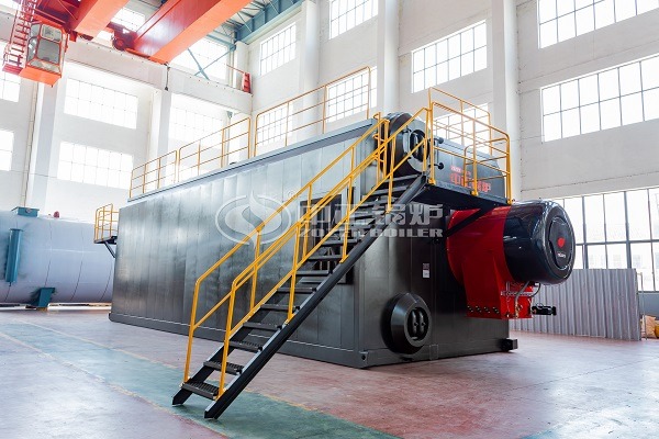 Large industrial gas boiler