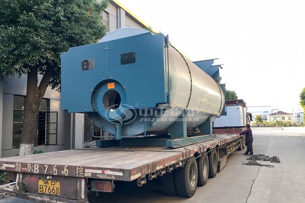 Horizontal hot water boiler