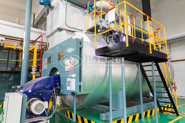 Wet back steam boiler