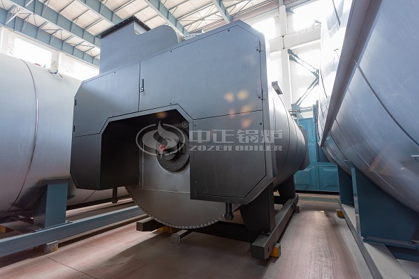 Horizontal internal combustion boiler