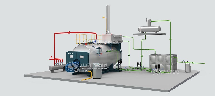 Condensing gas fired boiler