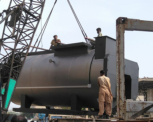 8 ton gas steam boiler in textile factory