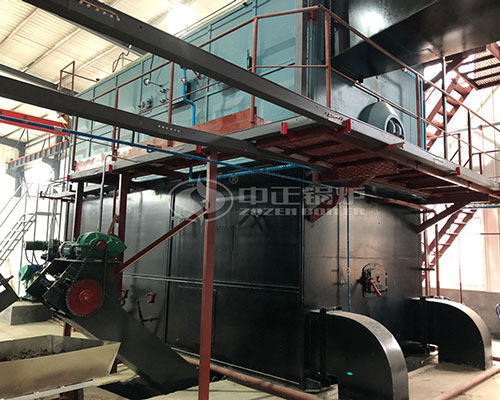 ZOZEN palm shell fird steam boiler in Indonesia